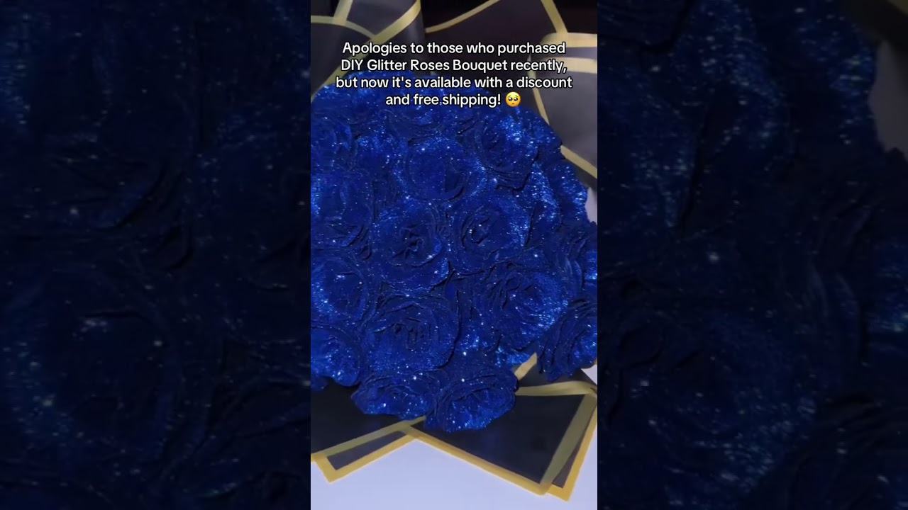 DIY Glitter Roses Bouquet Back in Stock with Discount & Free Shipping!