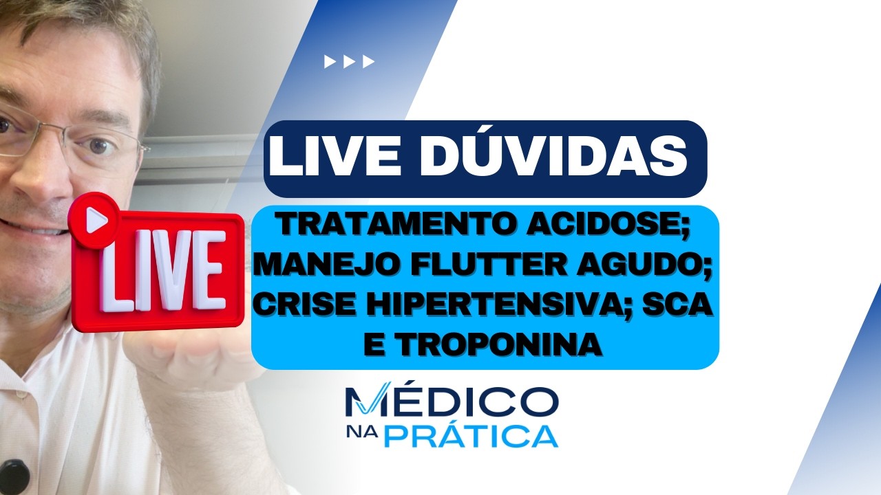 1. Tratamento acidose; 2. Manejo Flutter; 3. Urgên. Hipert. refratária a Captopril; SCA e troponina