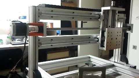 Diy CNC X axis first run ;)