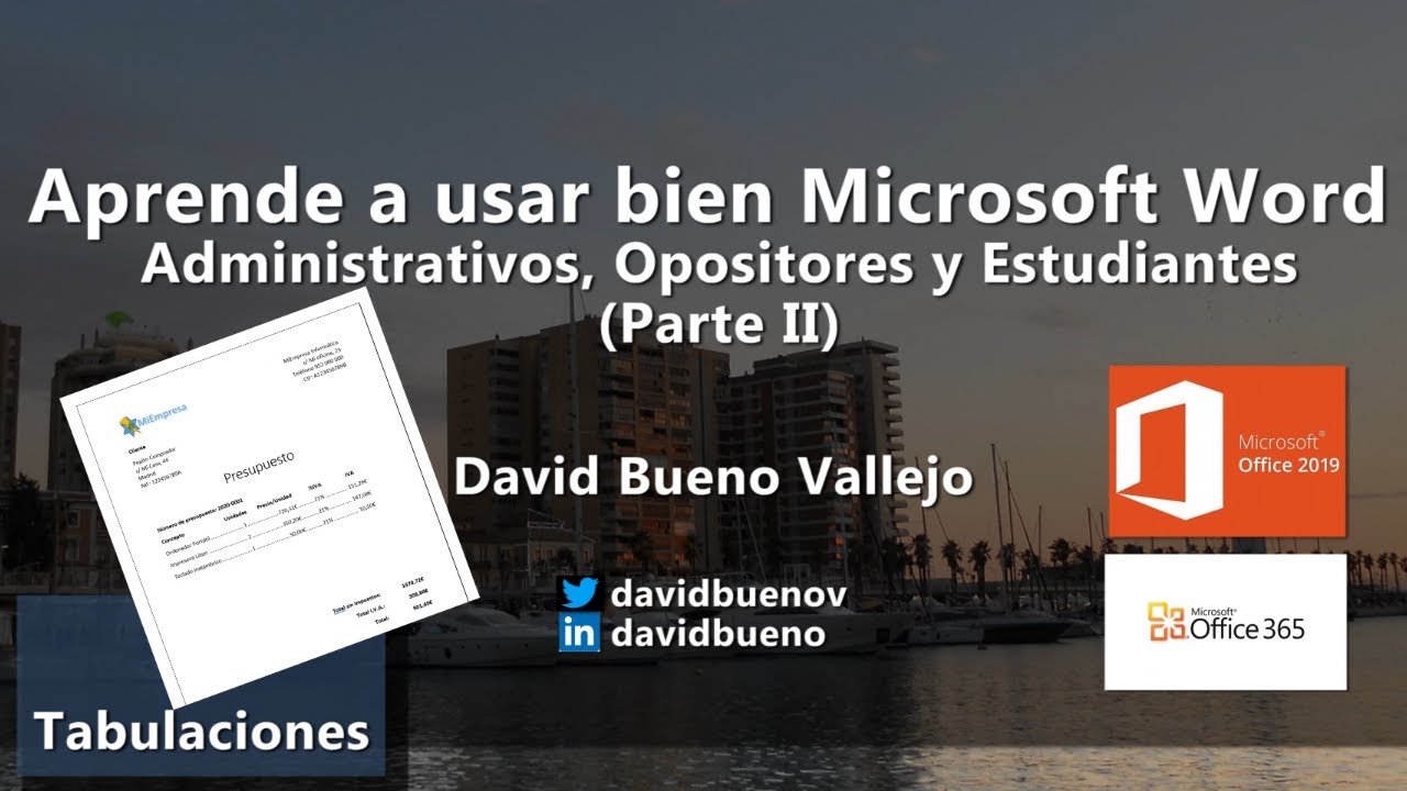 Aprende a usar bien Microsoft Word: Administrativos, Opositores y  Estudiantes(Tabulaciones) - YouTube