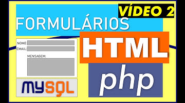 CRIANDO UM FORMULÁRIO EM HTML E ENVIANDO OS DADOS PARA MYSQL COM PHP VÍDEO ## 02