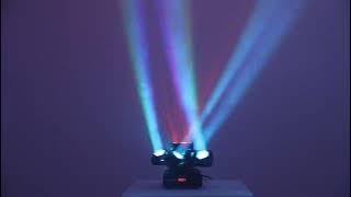 LED Moving Head DJ Light with 6 Lighting Effects,4 Arms Stage Moving Disco Lights