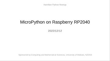 Hamilton 2022/12/12: MicroPython on Raspberry RP2040