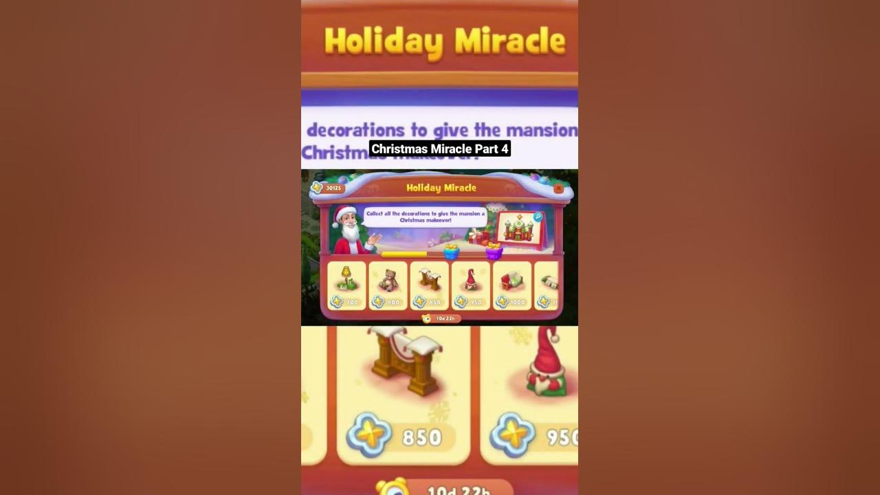 Christmas Miracle GARDENSCAPES Event Part 4 shorts gardenscapes