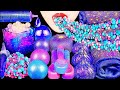 Asmr galaxy food  drinks edible towel jello shooter spoon boba candy    eating sounds