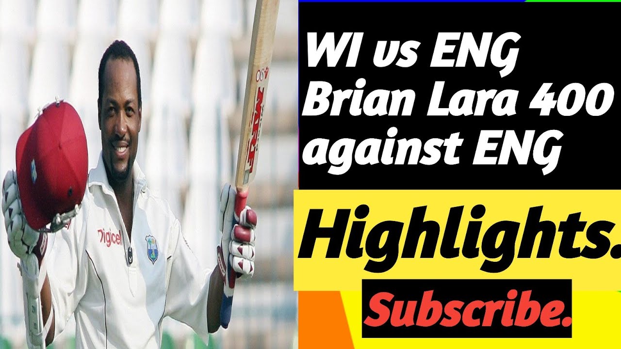 WI vs ENG brian charles lara score 400 runs against Eng ||Sports Zee0102||