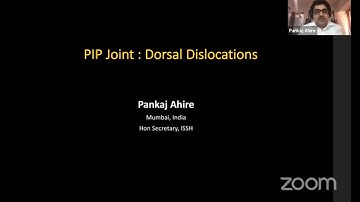 Dr Pankaj Ahire - PIP joint : Dorsal Dislocations