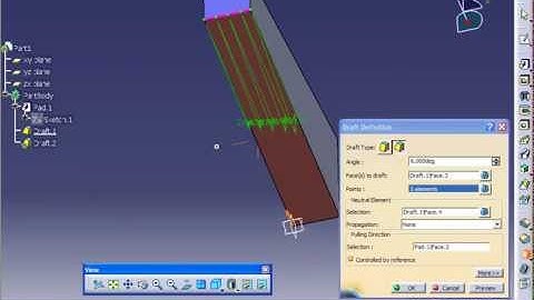 Catia V5 Tuorial-65 Variable Angle Draft