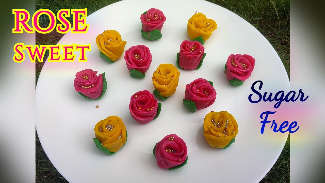 Rose Flower Sweet 3 Ingredients Recipe Easy Sweet Recipe at Home