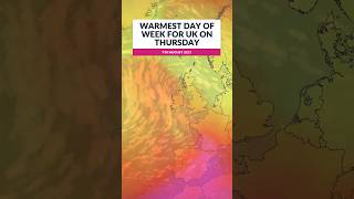 Warmest day of week for UK on Thursday