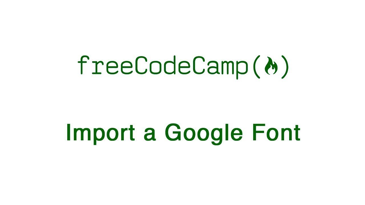 Import a Google Font - YouTube