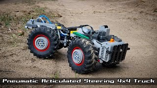 Pneumatic Articulated Steering 4X4 Truck Lego Technic Rc Moc