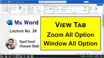 39 - How to Use View tab in MS Word 2021 | Explain All Option of View Tab | Hindi | Zoom | Window