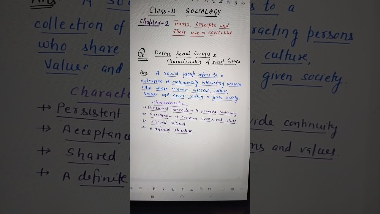 SOCIAL Group Definition Characteristics CLASS 11 SOCIOLOGY SOCIAL Group Definition Characteristics CLASS 11 SOCIOLOGY