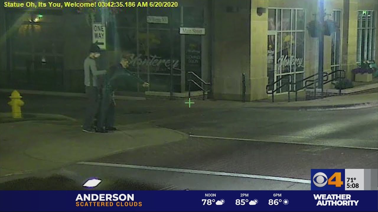 Carmel police search for person who vandalized police statue