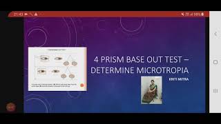 4 PRISM BASE OUT TEST || TEST FOR MICROTROPIA || Lecture by Kriti Mitra