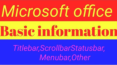 Introduction to ms word।।MS Word  tutorial।।Basic ms word।। menubar toolbar।। Vishesh Academy।।