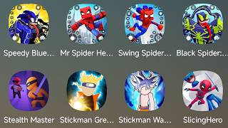 Mr Spider Hero,Swing Spider,Black Spiderhero,Stealth Master,Stickman Hero,Stickman,Slicing Hero screenshot 4