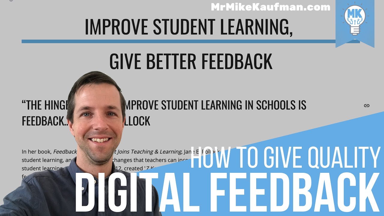 Give Quality Digital Feedback for Distance Learning - YouTube