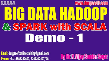 BIG DATA HADOOP tutorials || Demo - 1 || by Mr. N. Vijay Sunder Sagar On 03-01-2023 @5PM IST