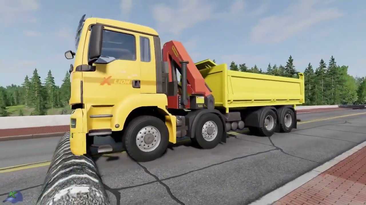 Melewati polisi tidur tinggi, bus dan truck 