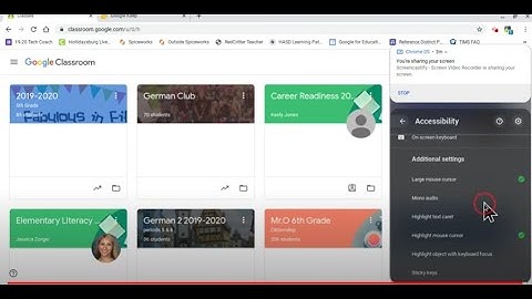 Large Mouse Cursor & Accessibility Menu Shortcut - Chromebook Accessibility Features