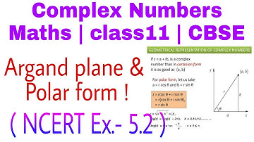 Argand Plane & Polar form | class11 Maths -Complex Numbers !
