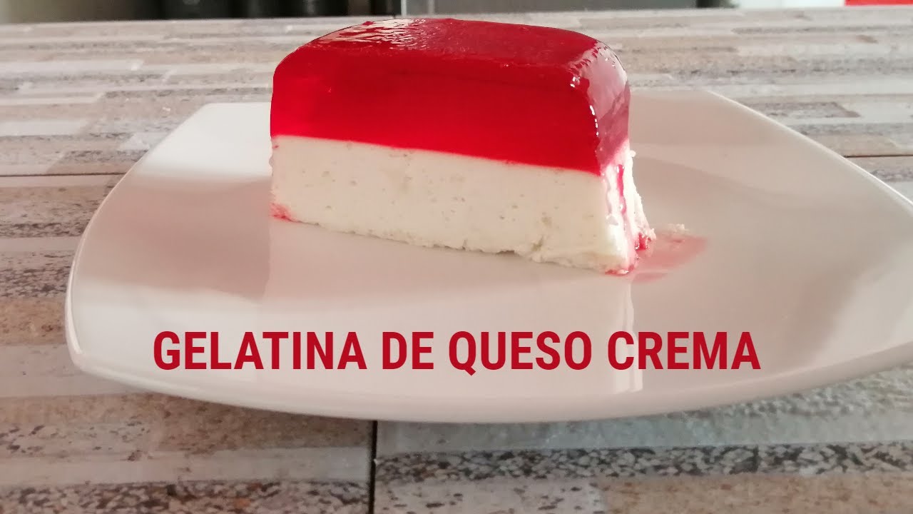 GELATINA CON QUESO CREMA/ POSTRE CON SOLO DOS INGREDIENTES/ COMO HACER