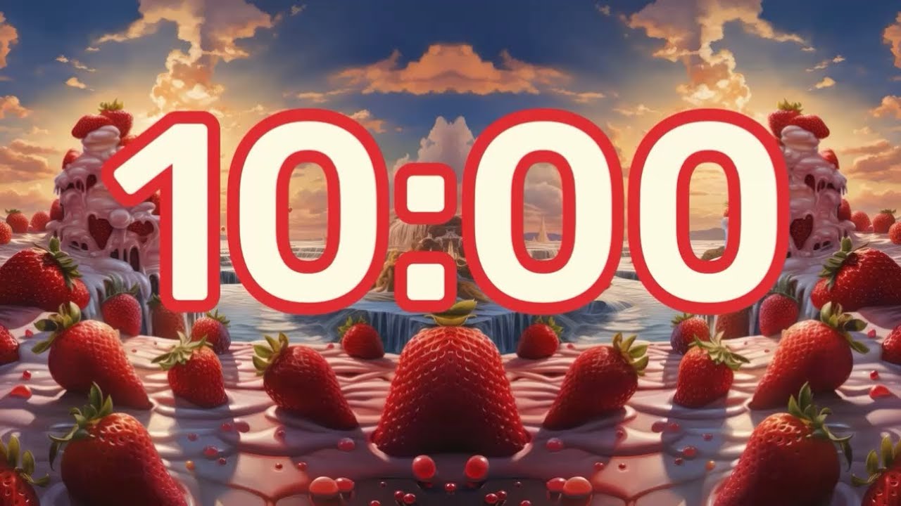 10 minute timer- Silent, Cute, Strawberry themed timer with school bell ...