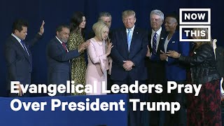 Paula White Leads Evangelical Leaders in Prayer Over President Trump | NowThis
