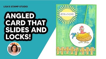 Use Die Cuts to Make an Angled Birthday Card that Slides & Locks