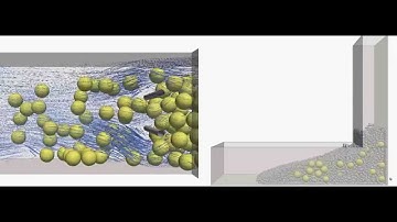 First Simulation of an L-box test on SCC