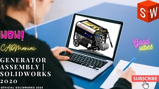 Generator Assembly | SolidWorks Tutorial for Beginners exercise 107 | What's New in SOLIDWORKS 2021
