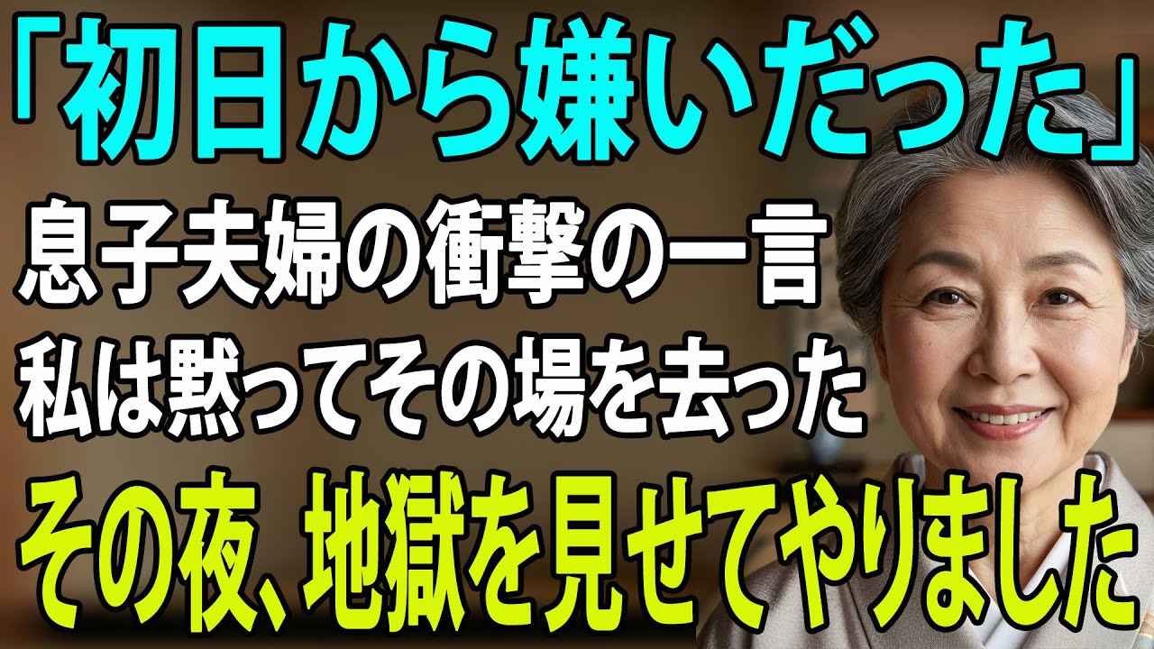 息子嫁の侮辱「低学歴の姑なんて恥ずかしい」私は何も言わず退出…まさかの”復讐の嵐”がその夜に！【シニアライフ】【60代以上の方へ】