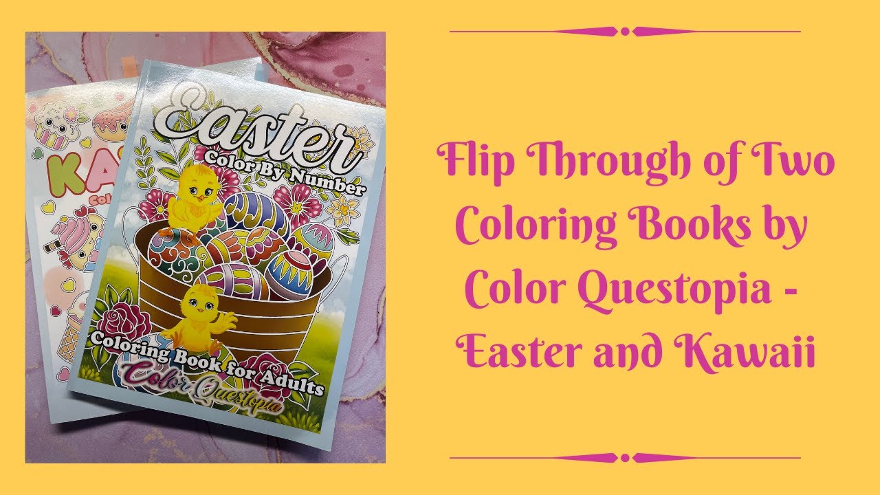 Flip Through of Two Coloring Books by Color Questopia: Easter and ...