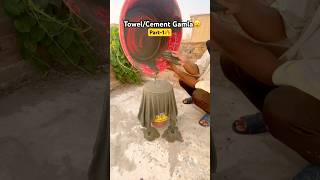Cement and Towel Viral Gamla Making😍🪴#shorts #gardening #planter #minivlog
