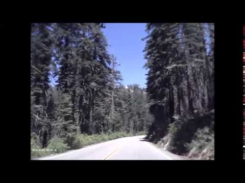 Driving towards Glacier Point in Yosemite National Park