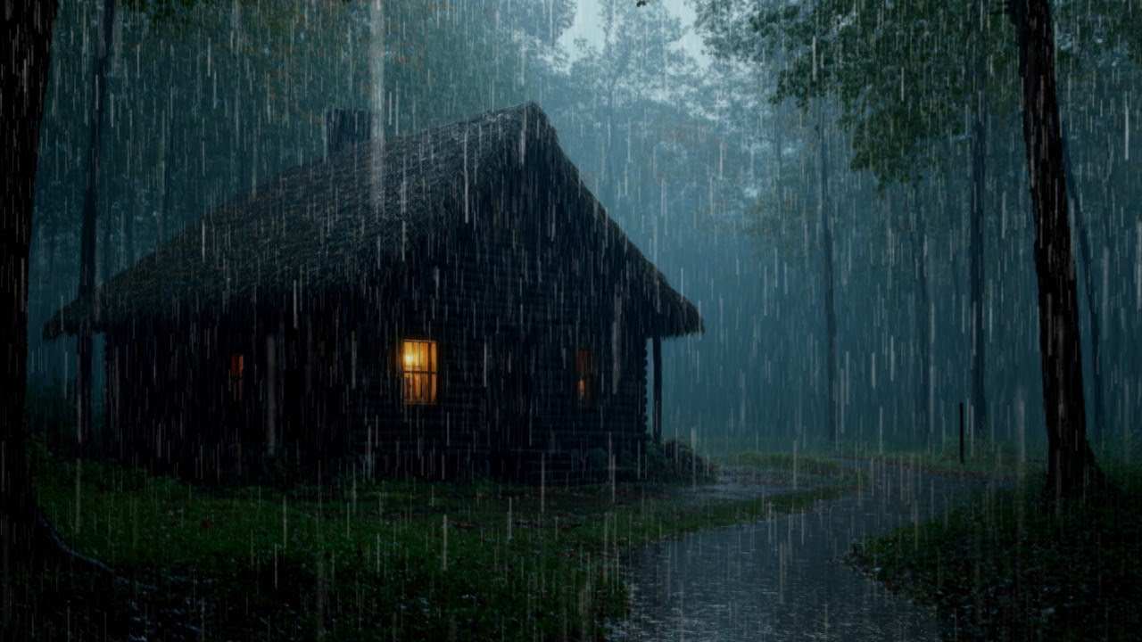 Relax and Sleep with Rain Sounds – Stormy Night at the Quiet Cabin ...