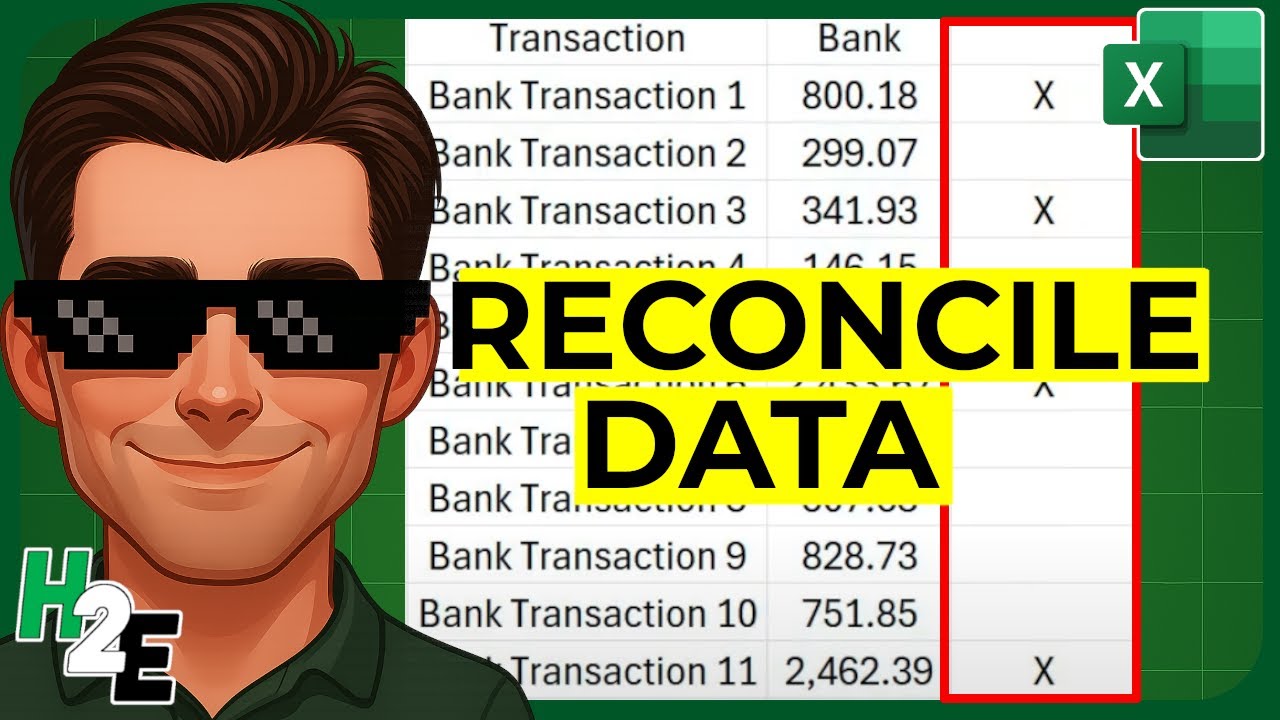 How to Reconcile and Find Missing Data in Excel - YouTube