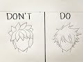 Do's and Don'ts in drawing male anime hair