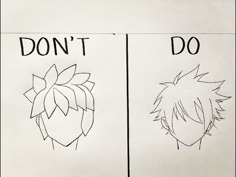 Do S And Don Ts In Drawing Male Anime Hair Youtube