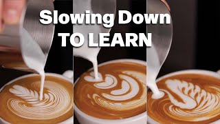 My Three Favorite Pours in slow motion - Latte art