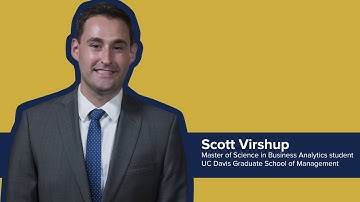Why I Chose UC Davis Master of Science in Business Analytics w/ Scott Virshup