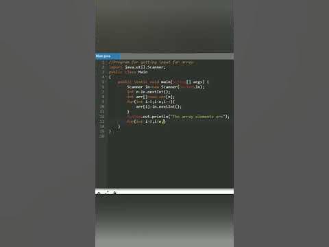 Program for getting input for array#java #coding #interview # ...