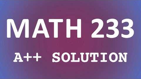 MATH233 MATH/233 MATH 233 Course Tutorials ExTutorials.Com