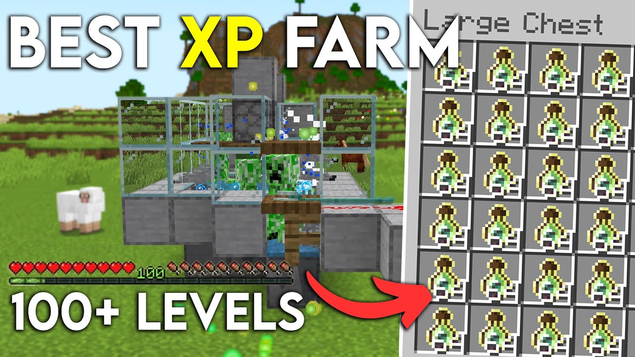 NEW UPDATE XP FARM in Minecraft Bedrock 1.21 - YouTube