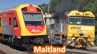 45 Minutes of Trains at Maitland during Steamfest 2024; Passenger, Steam & Freight Trains