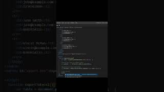 🔥  Convert HTML Table to Excel 🔥 #shorts #html #excel