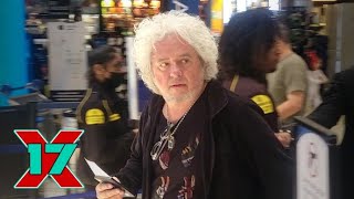 Steve Lukather Of Toto Reunites With Bandmates At LAX