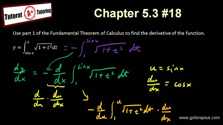 Calculus 2 - Fundamental Theorem of Calculus Stewart Chapter 5.3 #18